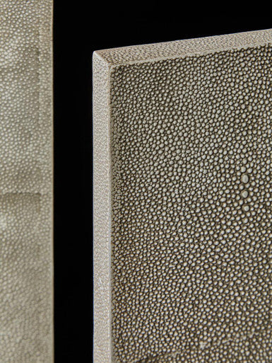 Grey Shagreen Effect 4 Door Sideboard | Deruta