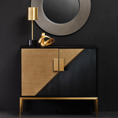Black and Gold Two Door Sideboard | Davoli