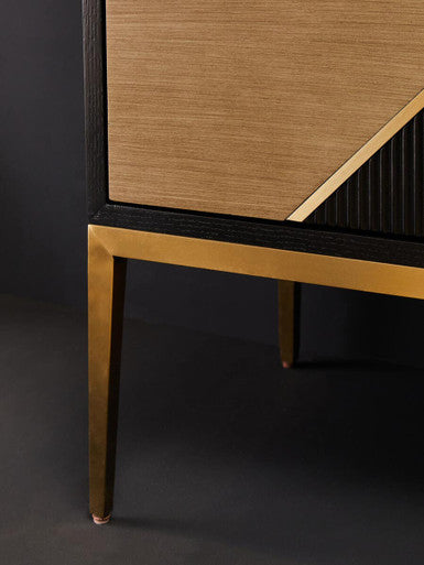 Black and Gold Two Door Sideboard | Davoli
