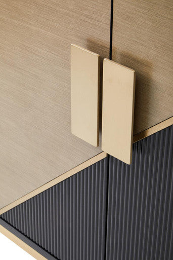 Black and Gold Two Door Sideboard | Davoli