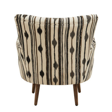 Black and White Chair with Flared Arms | Cefena