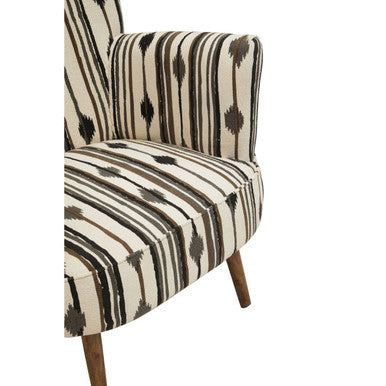 Black and White Chair with Flared Arms | Cefena