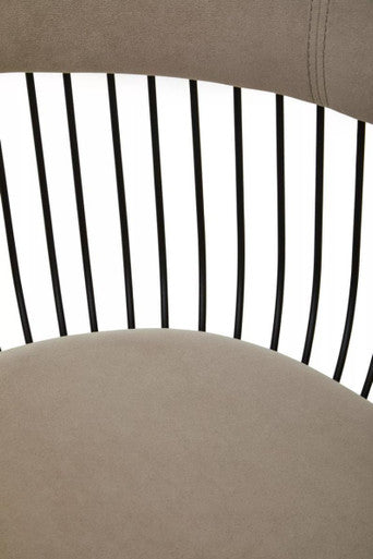 Mink Velvet and Black Frame Chair | Vogue