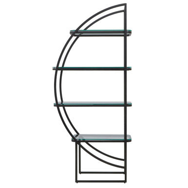 Left Half Moon Black Shelf Unit | Vogue