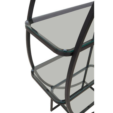 Left Half Moon Black Shelf Unit | Vogue