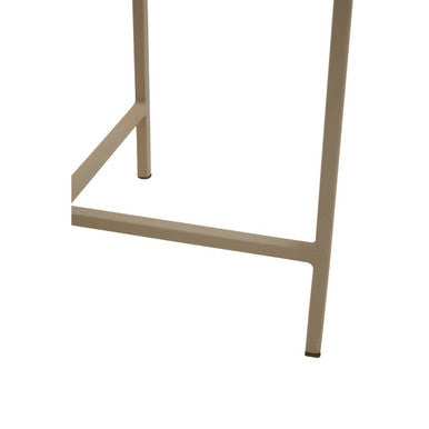 Set of 3 Grey Enamel Top Nesting Side Tables with Gold Finish X-Base Legs, Corra