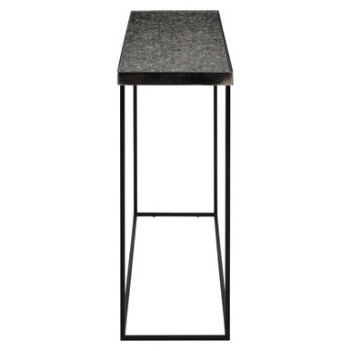 Console Table with Black Metal Finish Frame | Akola