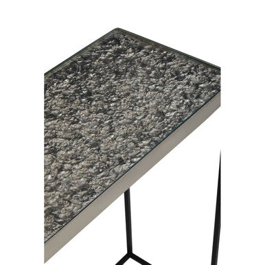 Console Table with Black Metal Finish Frame | Akola