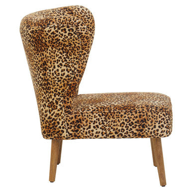 Leopard Print Velvet Chair | Cefena