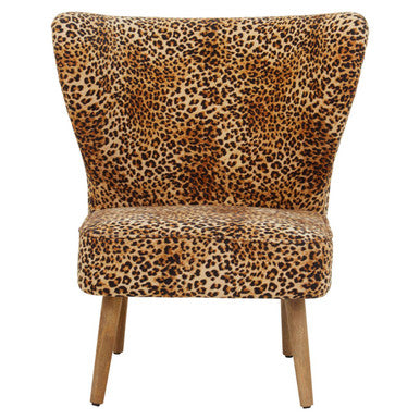 Leopard Print Velvet Chair | Cefena
