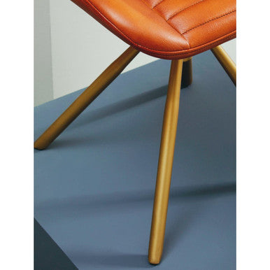 Tan Leather Footstool | Buffalo