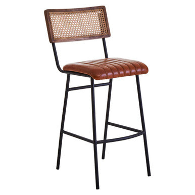 Tan Leather Bar Chair | Buffalo