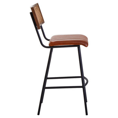 Tan Leather Bar Chair | Buffalo