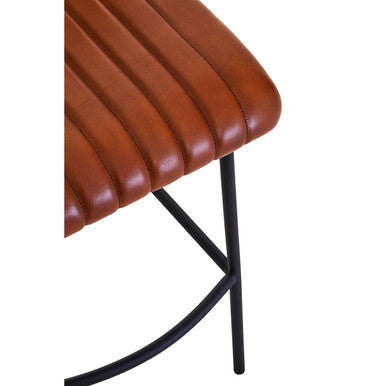 Tan Leather Bar Chair | Buffalo