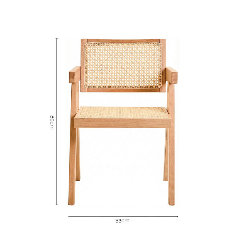 Natural Cane and Beech Wood Dining Chair | Cebu