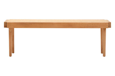 Natural Cane and Beech Wood Bench | Cebu