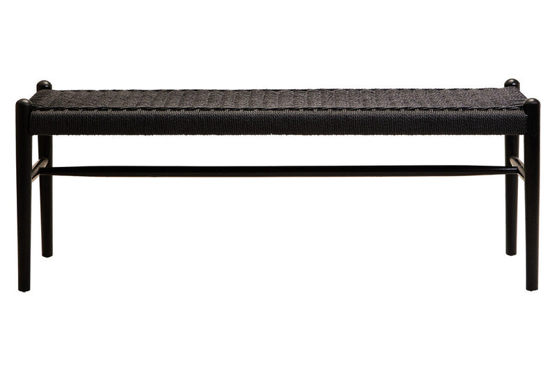 Black Rope and Elm Wood Bench | Cebu