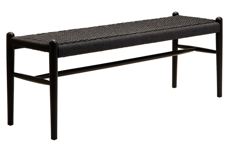 Black Rope and Elm Wood Bench | Cebu
