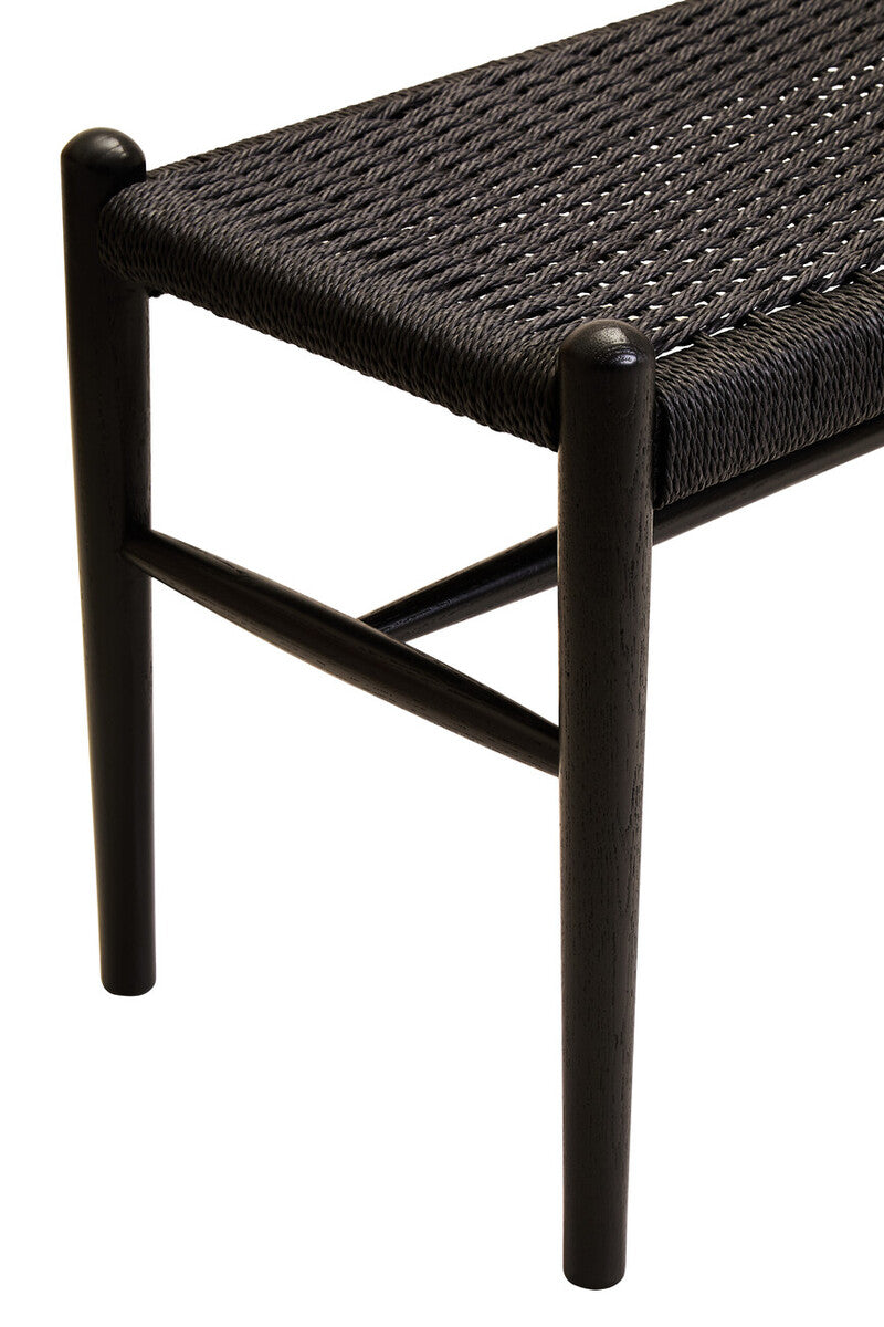 Black Rope and Elm Wood Bench | Cebu