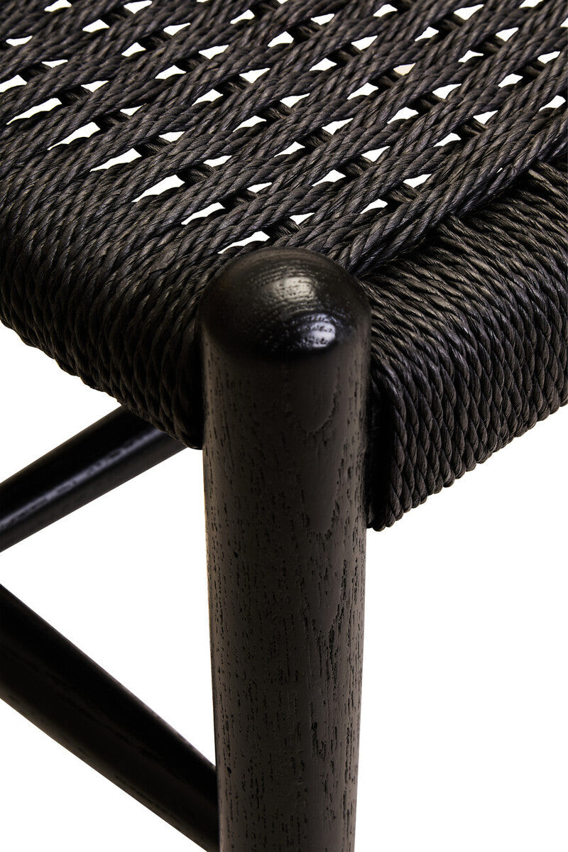 Black Rope and Elm Wood Bench | Cebu