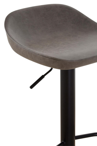 Set of Two Ash Faux Leather Bar Stools | Dalston