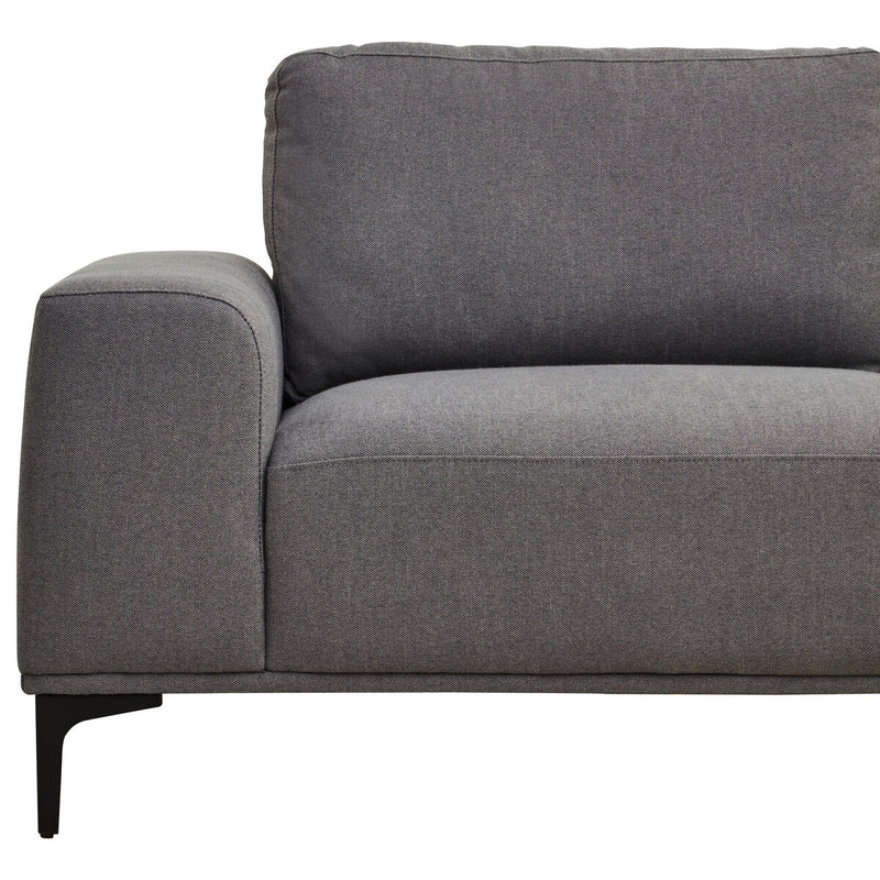 3 Seater Grey Fabric Right Chaise Sofa | Toulon