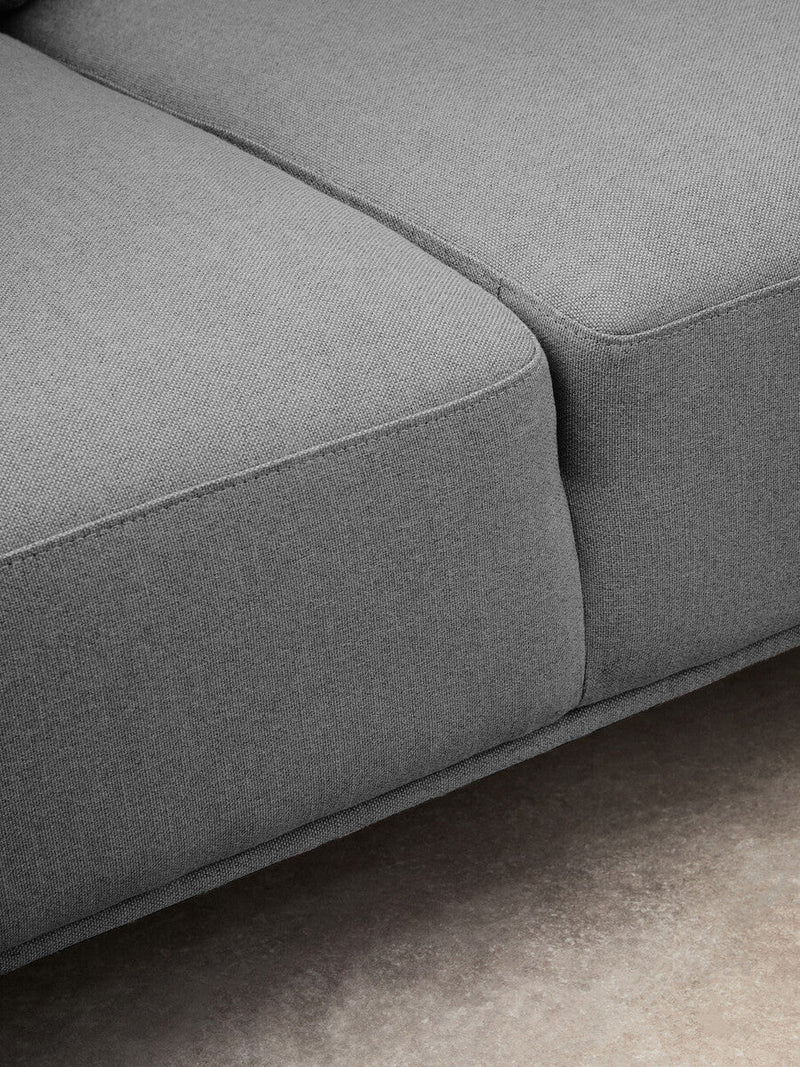 3 Seater Grey Fabric Left Chaise Sofa | Toulon