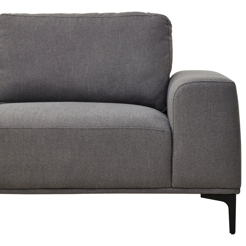 3 Seater Grey Fabric Left Chaise Sofa | Toulon