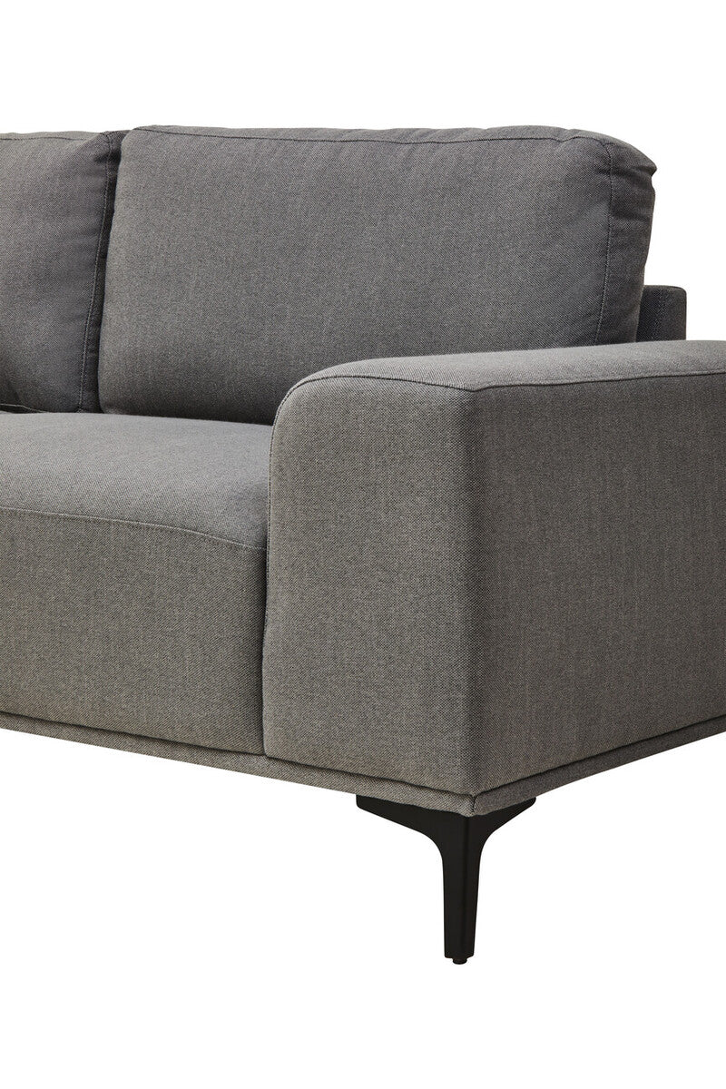 3 Seater Grey Fabric Left Chaise Sofa | Toulon