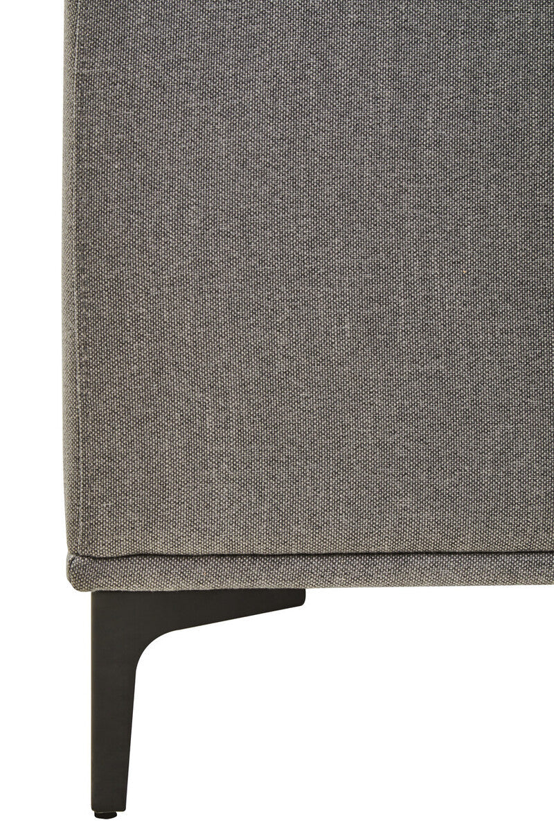 3 Seater Grey Fabric Left Chaise Sofa | Toulon