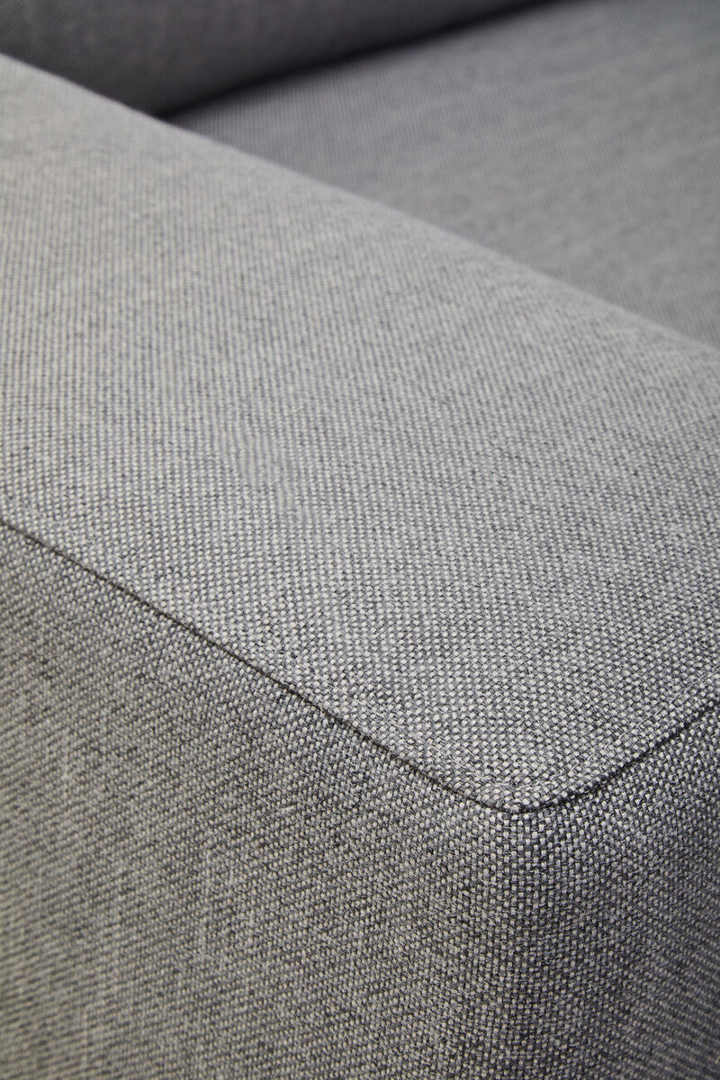3 Seater Grey Fabric Left Chaise Sofa | Toulon