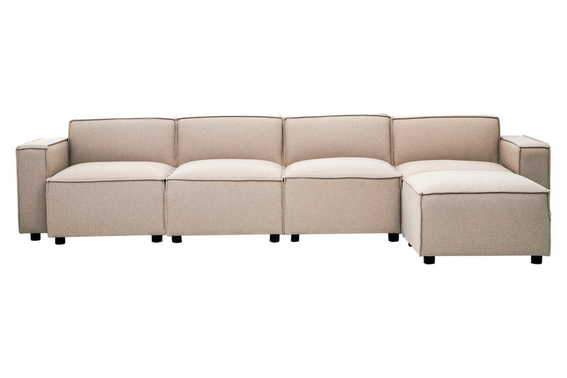 Natural Fabric Armless Modular Sofas | Toulouse