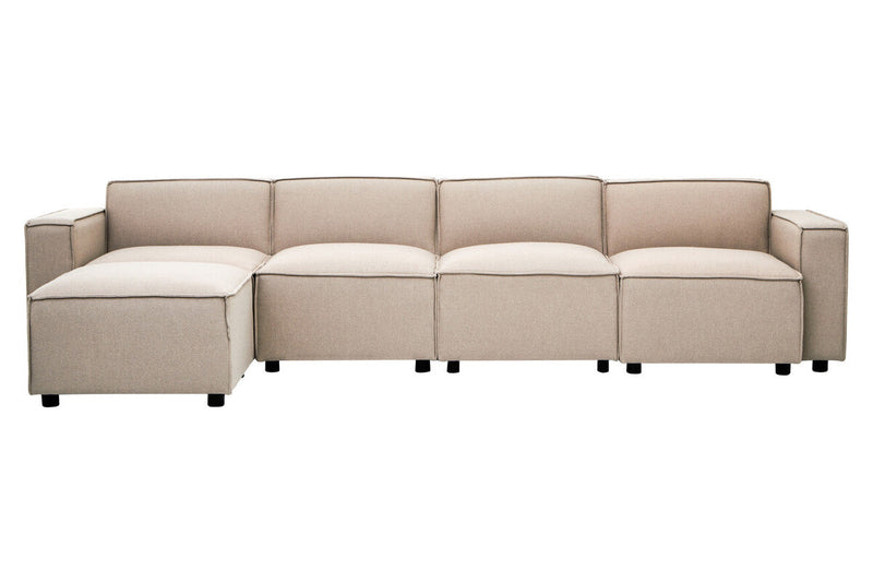 Natural Fabric Armless Modular Sofas | Toulouse