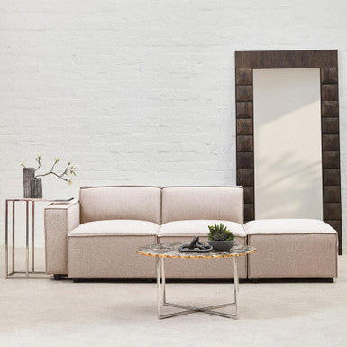 Natural Fabric Modular Ottoman | Toulouse