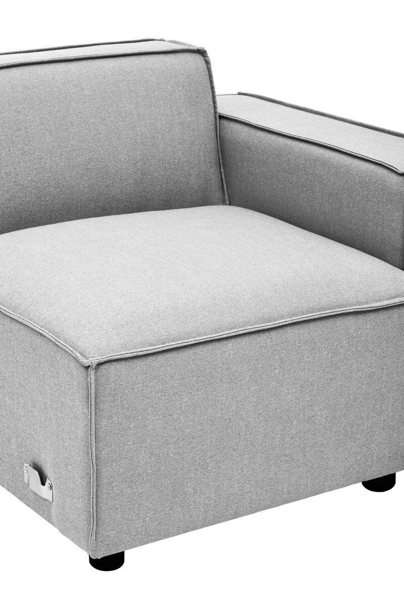 Grey Fabric Right Arm Modular Sofas | Toulouse
