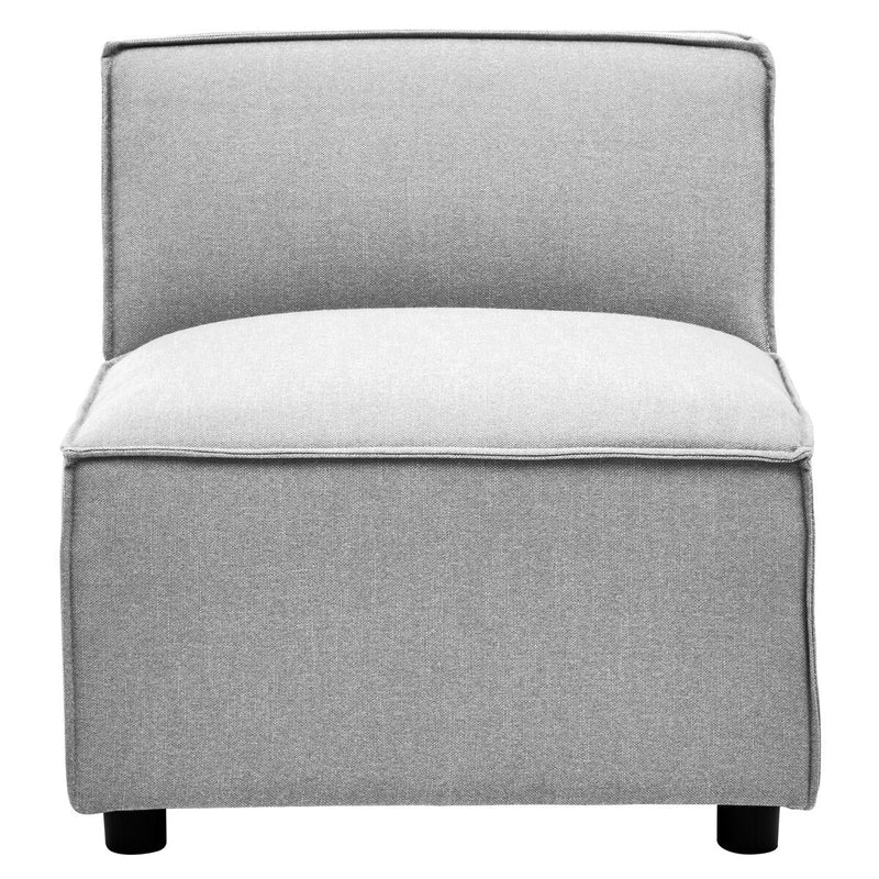 Grey Fabric Armless Modular Sofas | Toulouse