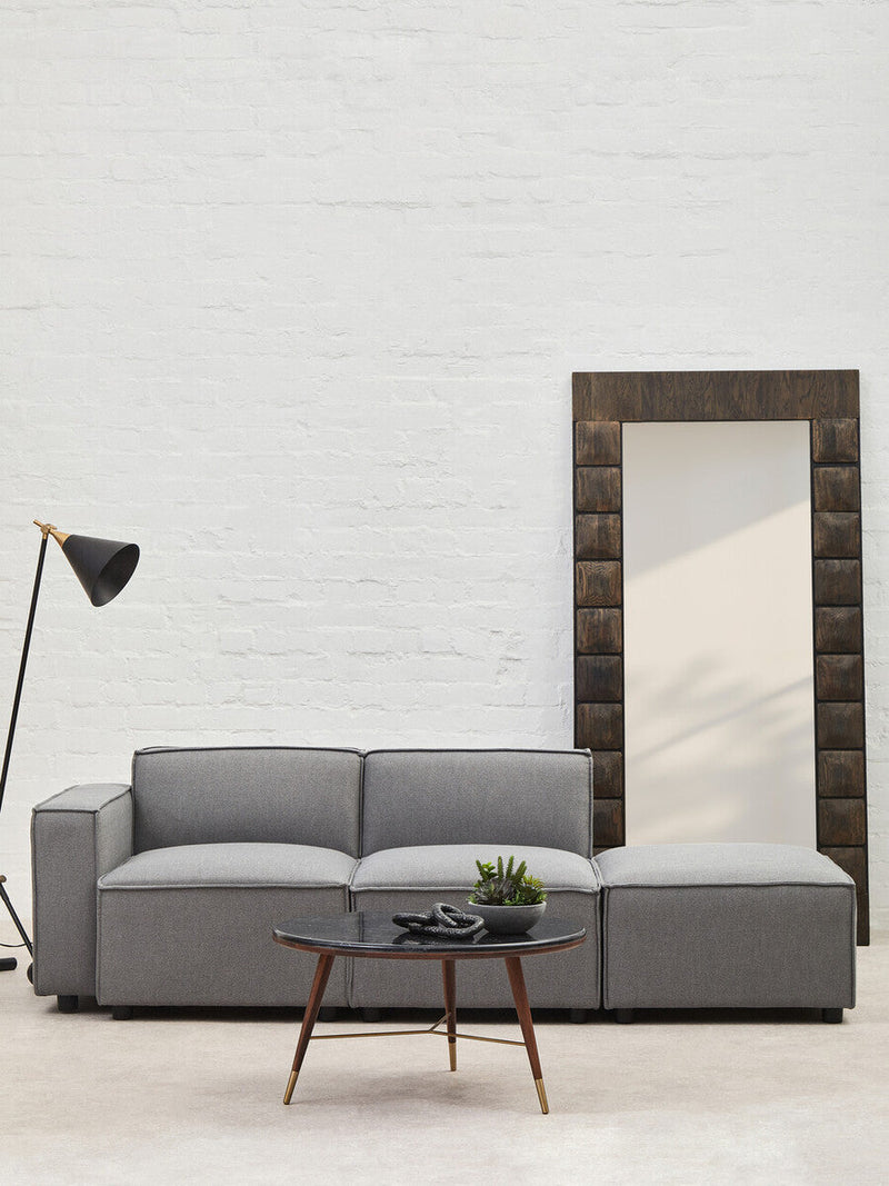 Grey Fabric Modular Ottoman | Toulouse