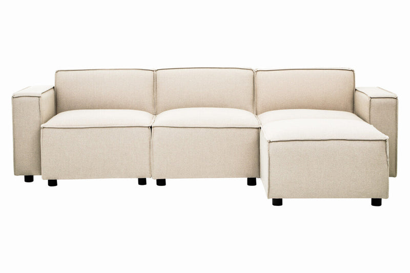 Cream Fabric Armless Modular Sofas | Toulouse