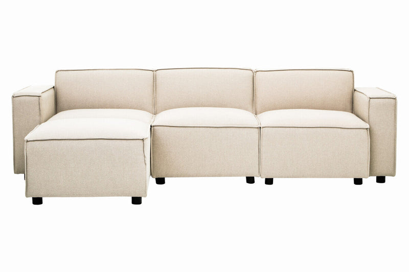 Cream Fabric Armless Modular Sofas | Toulouse
