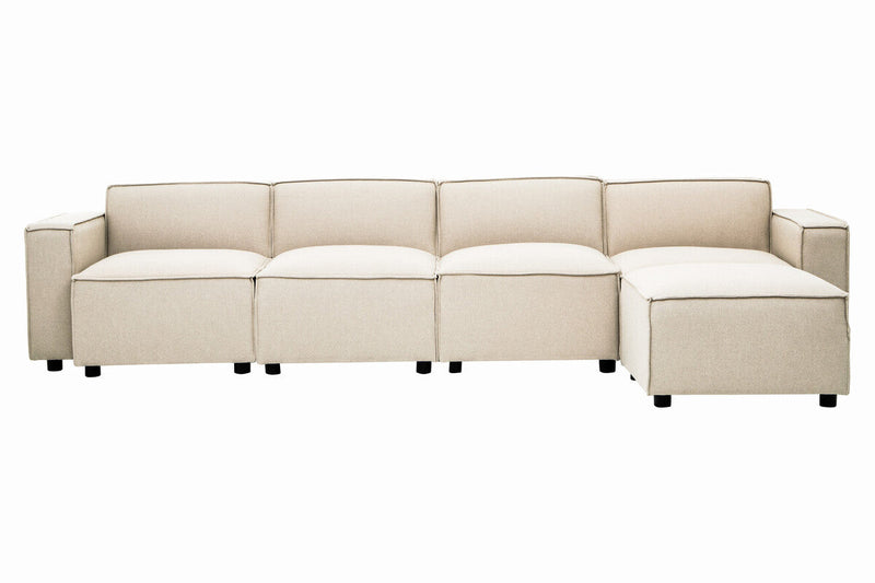 Cream Fabric Armless Modular Sofas | Toulouse