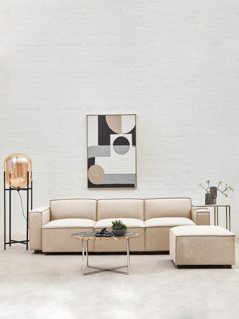 Cream Fabric Armless Modular Sofas | Toulouse