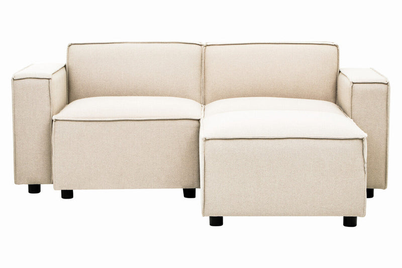 Cream Fabric Modular Ottoman | Toulouse