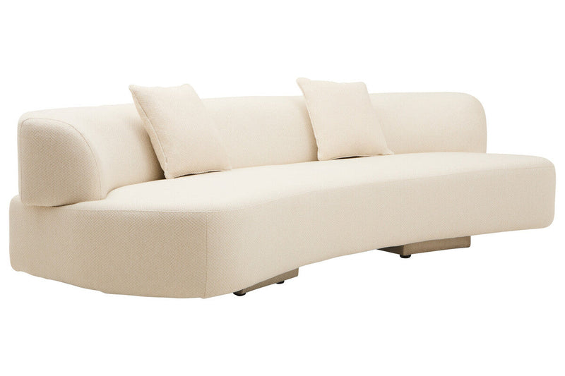 3 Seater Cream Linen Sofa | Ozzano