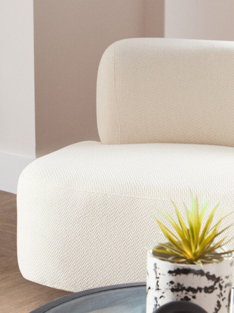 3 Seater Cream Linen Sofa | Ozzano
