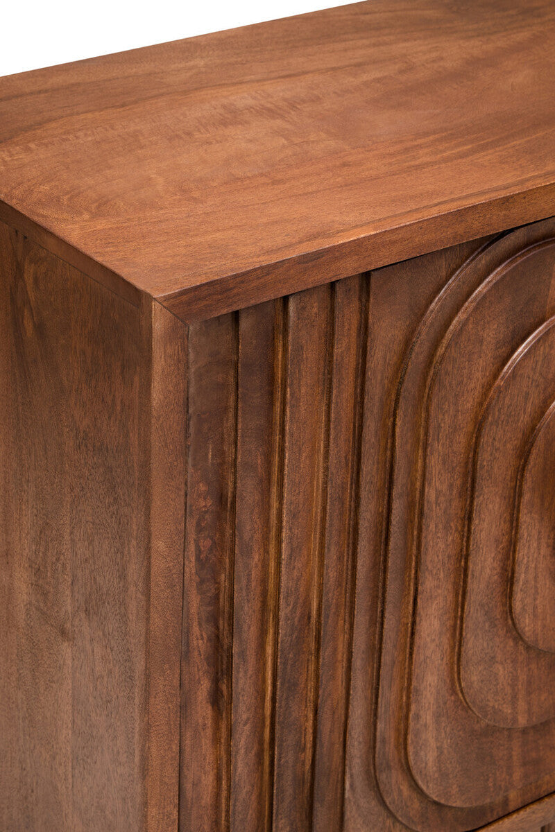 Two Door Mango Wood Carved Sideboard | Sangar