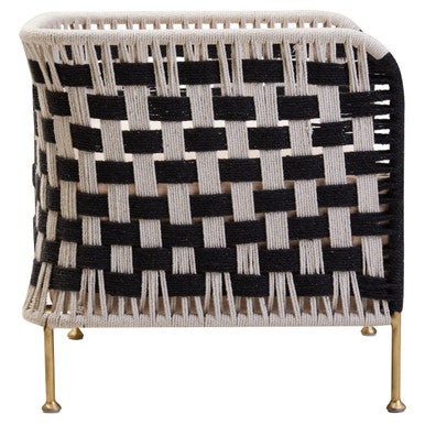 Black and White Jute Chair | Satna