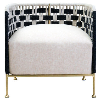 Black and White Jute Chair | Satna