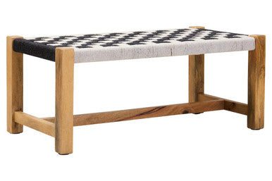 Black and White Jute Bench | Satna