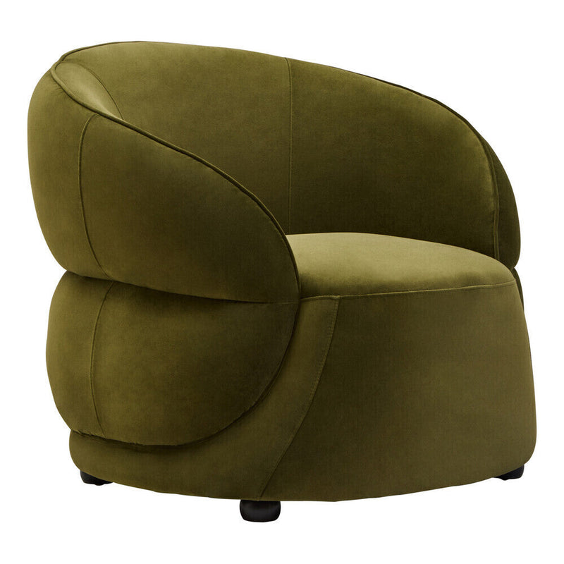 Forest Green Curved Velvet Chair | Darla