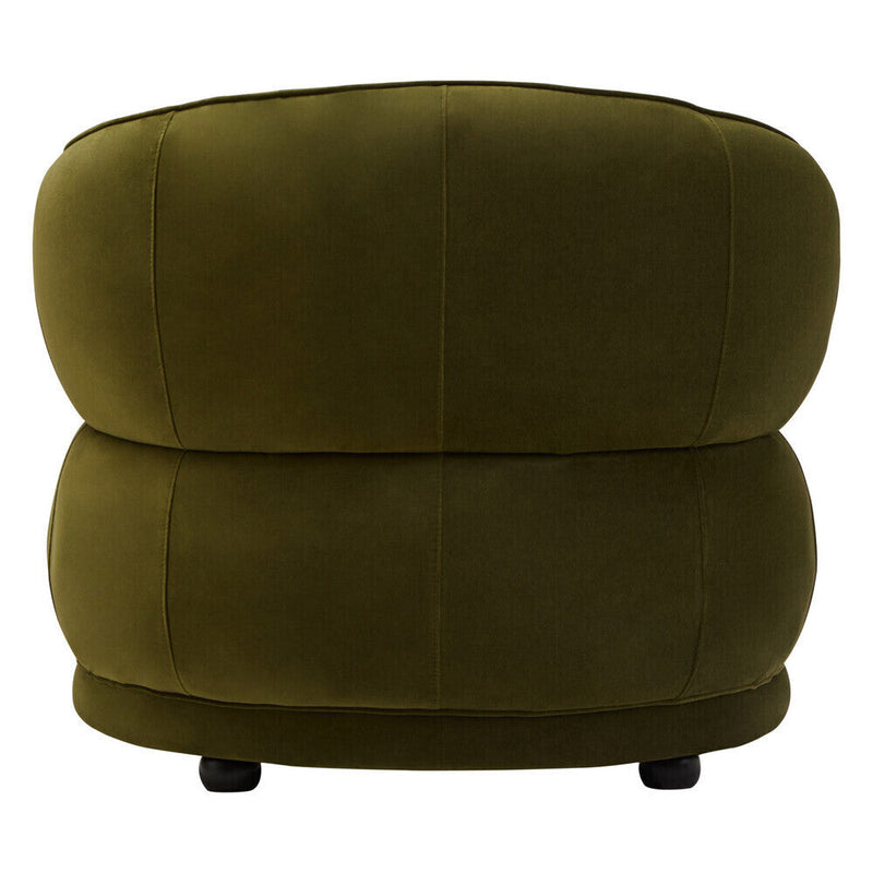Forest Green Curved Velvet Chair | Darla